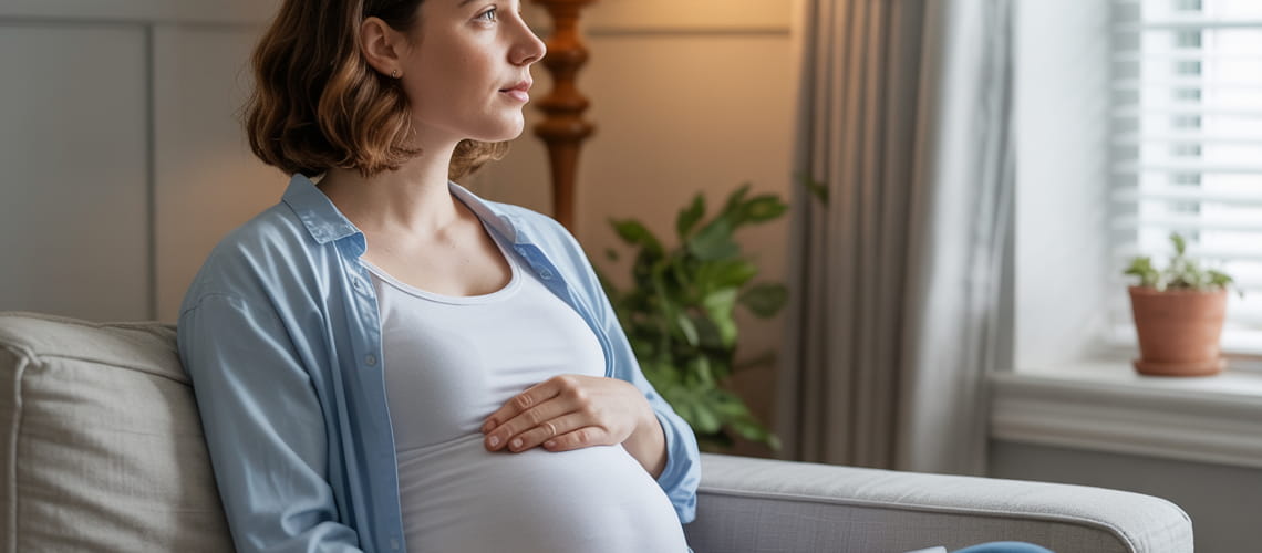 mujer reflexionando amniocentesis