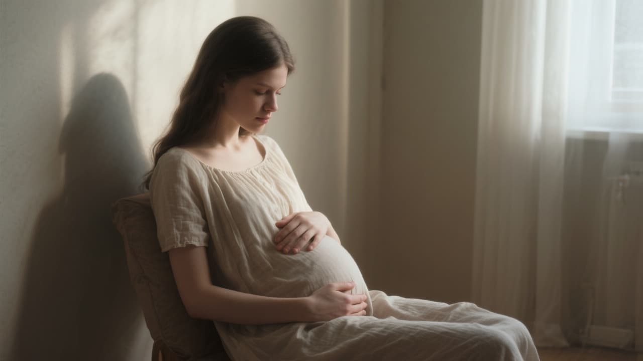 mujer reflexionando sobre la muerte fetal